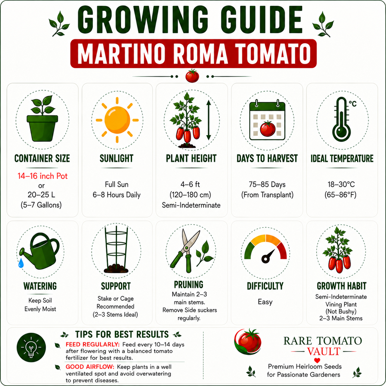 Martino Roma Tomato (Italian Heirloom)